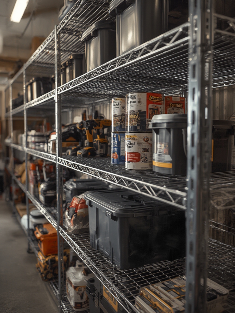 wire shelving in action