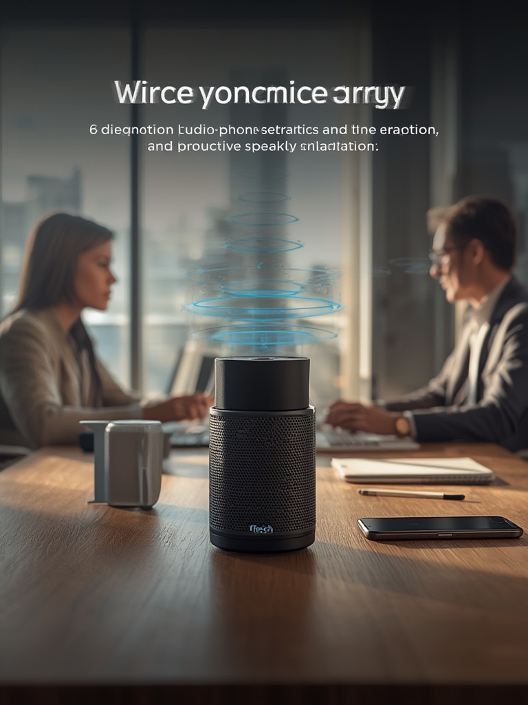 conference speakerphone in action