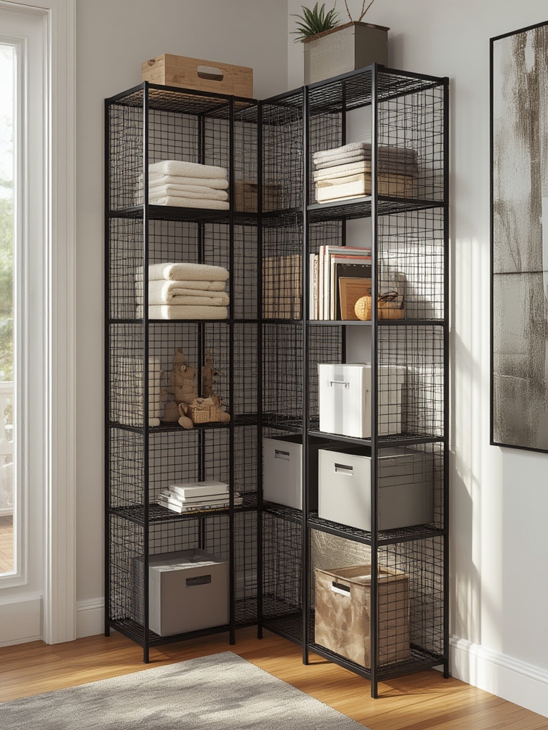 wire shelving in action