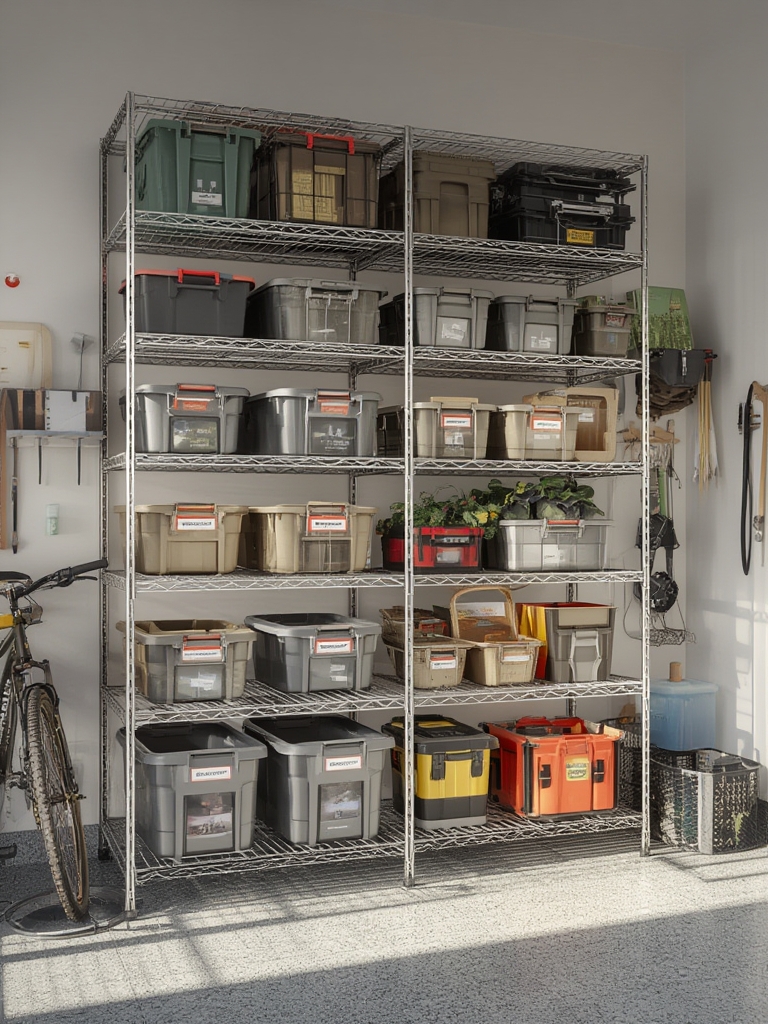 garage shelving in action