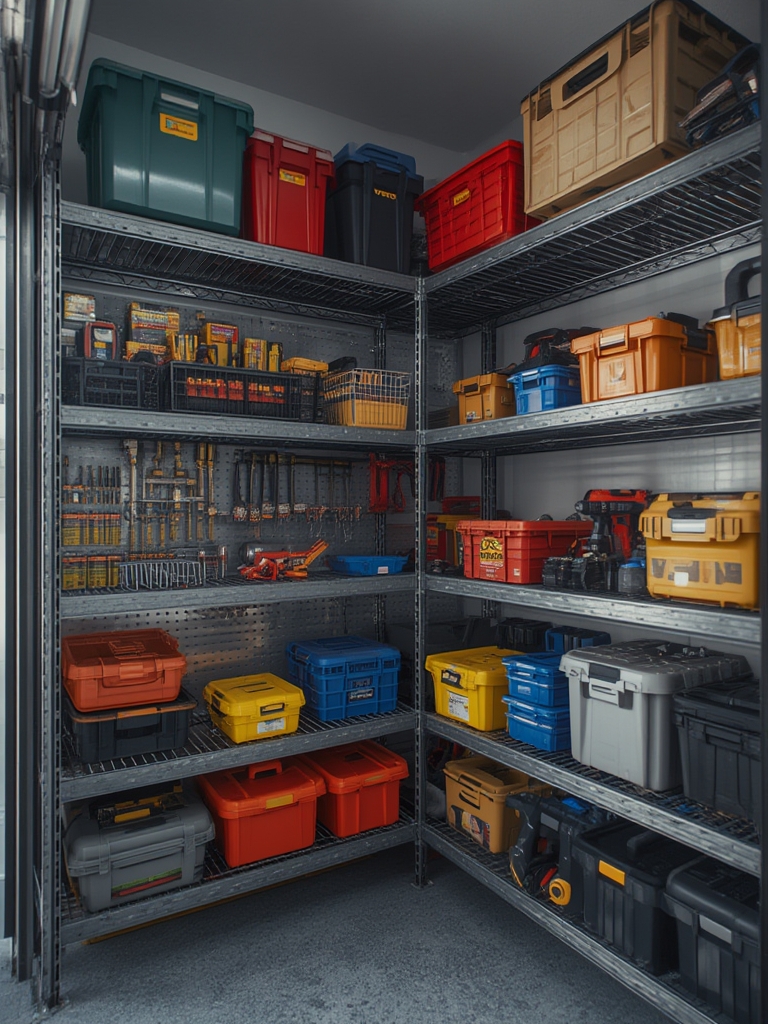 garage shelves in action