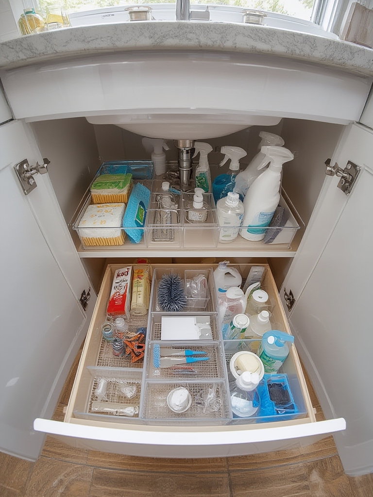 bath organizer in action