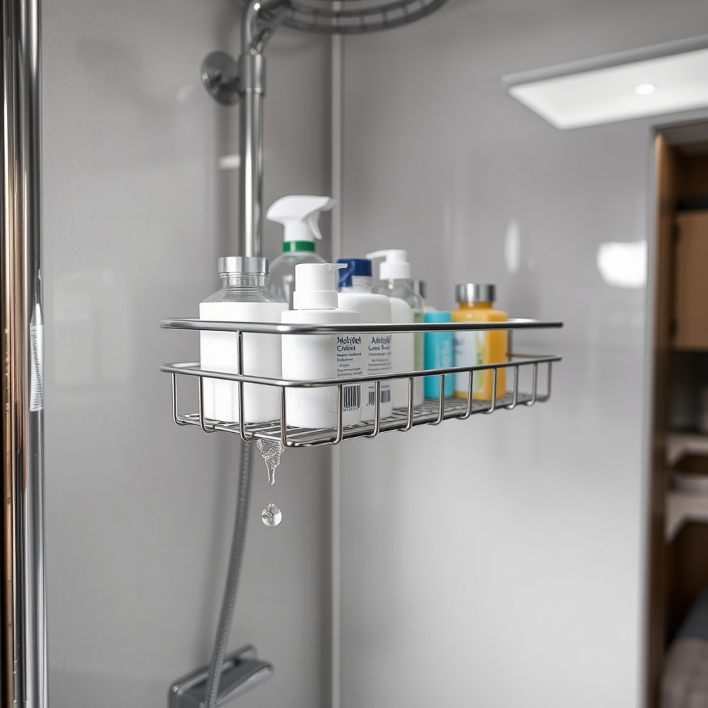 Shower Caddy in action