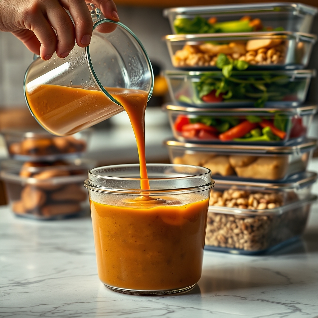 food containers in action