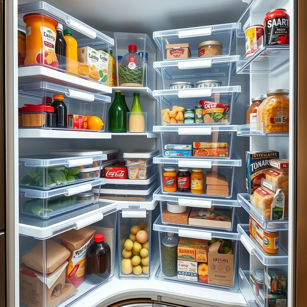 pantry bins in action