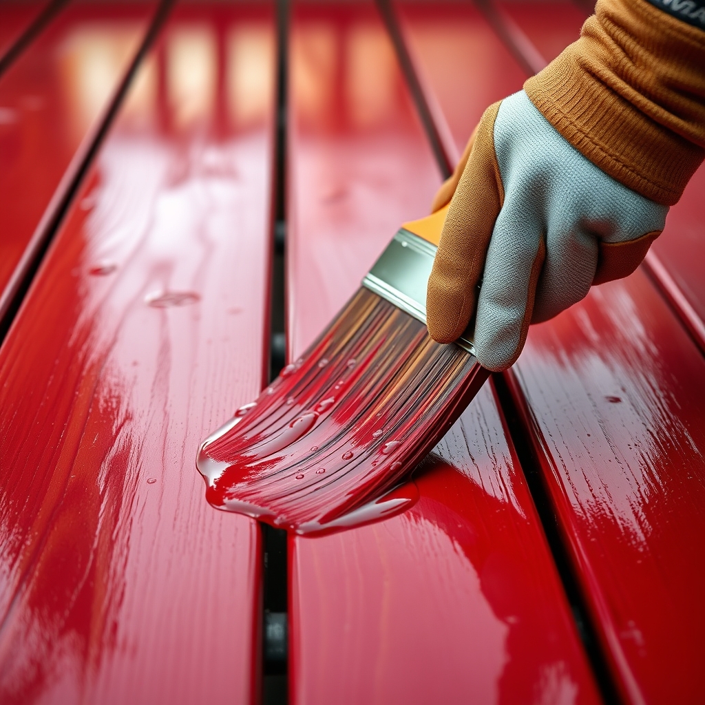 wood stain in action