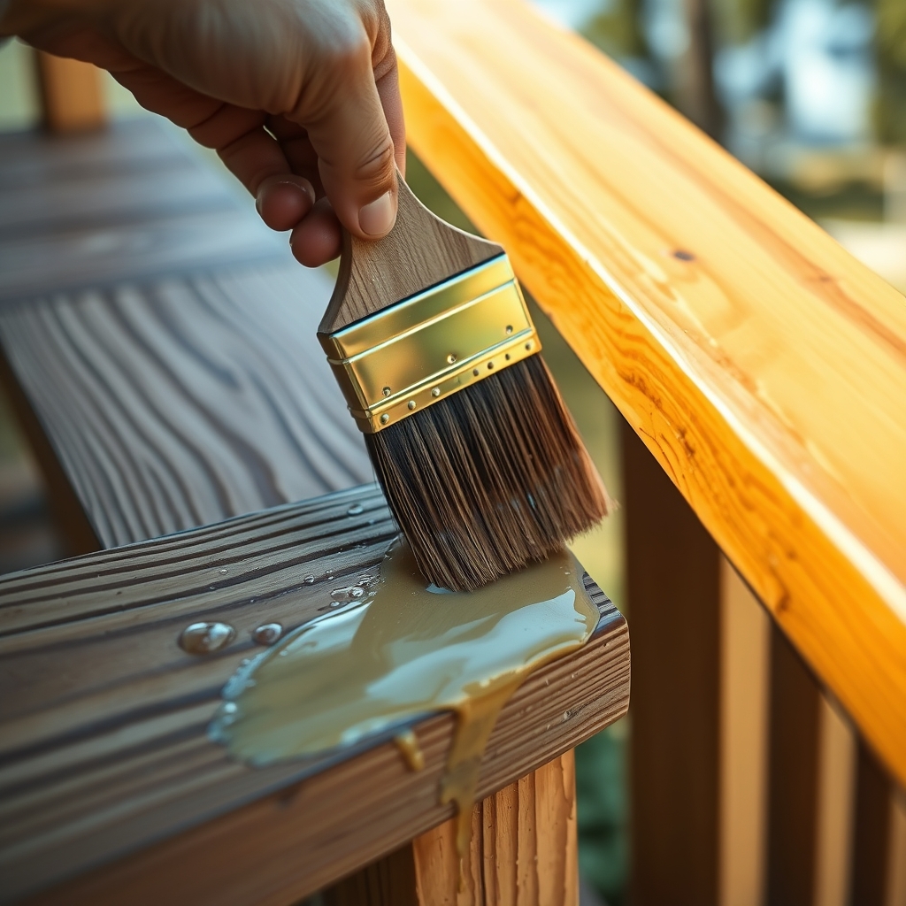 wood sealer in action