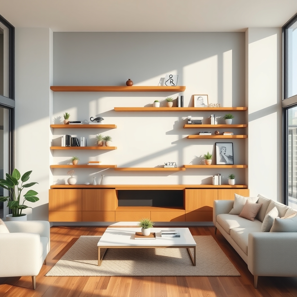 floating shelves product view