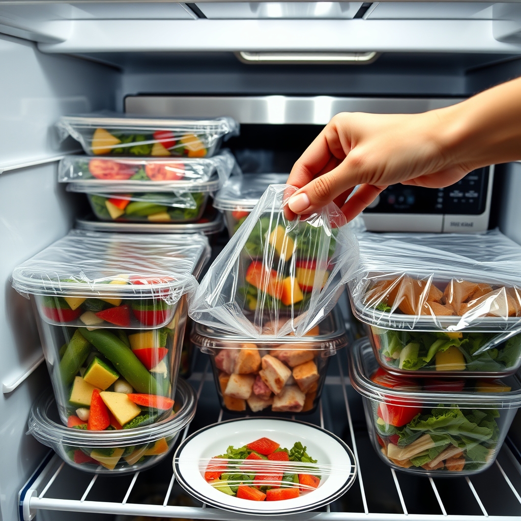 plastic wrap in action