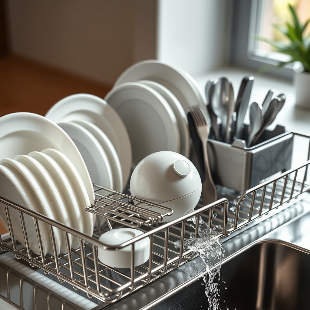 dish rack in action