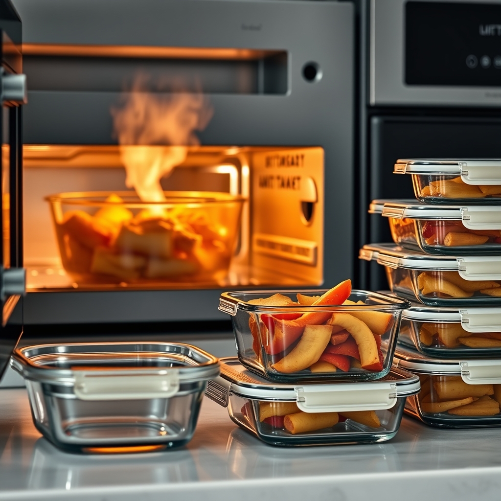 glass containers in action