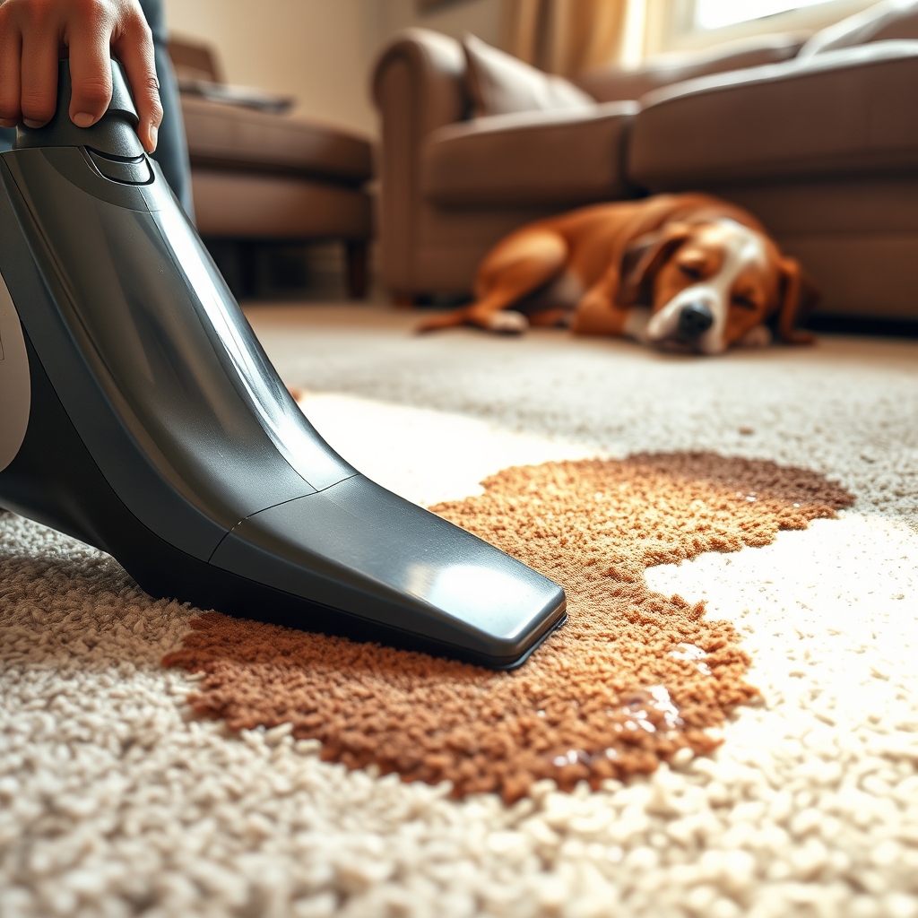 carpet cleaner in action